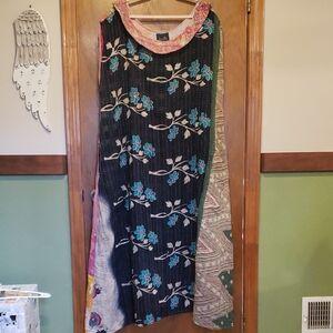 Karma Kaantha Reversible Long Plus Size Kantha Dress.